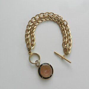 Extasia Intaglio Cameo Toggle Clasp Bracelet